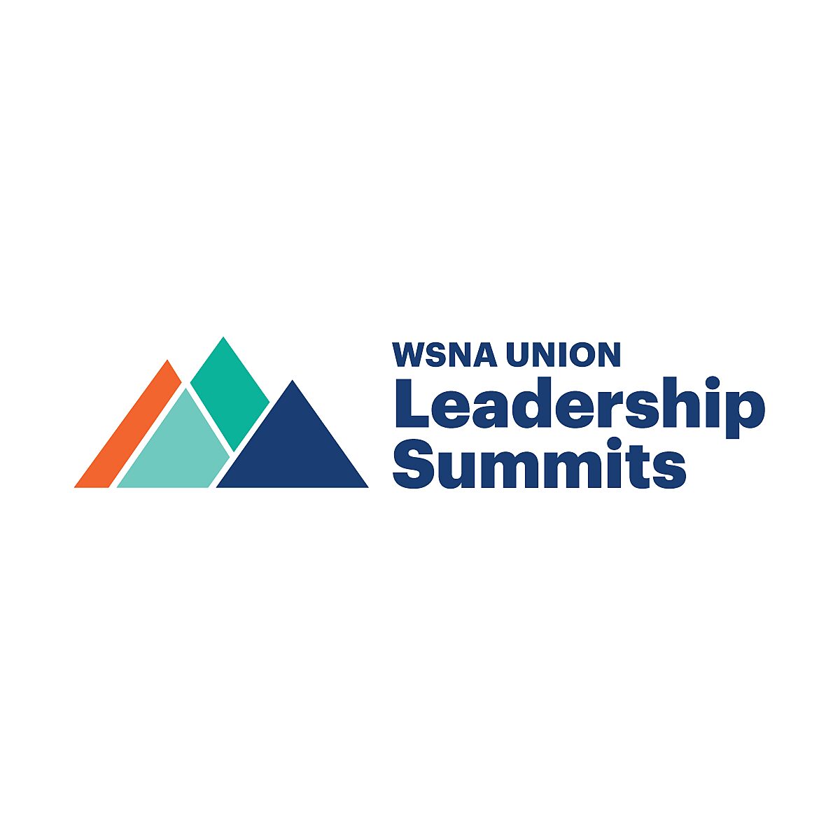 WSNA Union Leadership Summits logo with overlapping colorful triangles (orange, light teal, teal, navy) and bold navy text.
